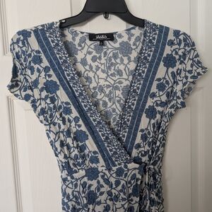 Blue and white Floral Dress